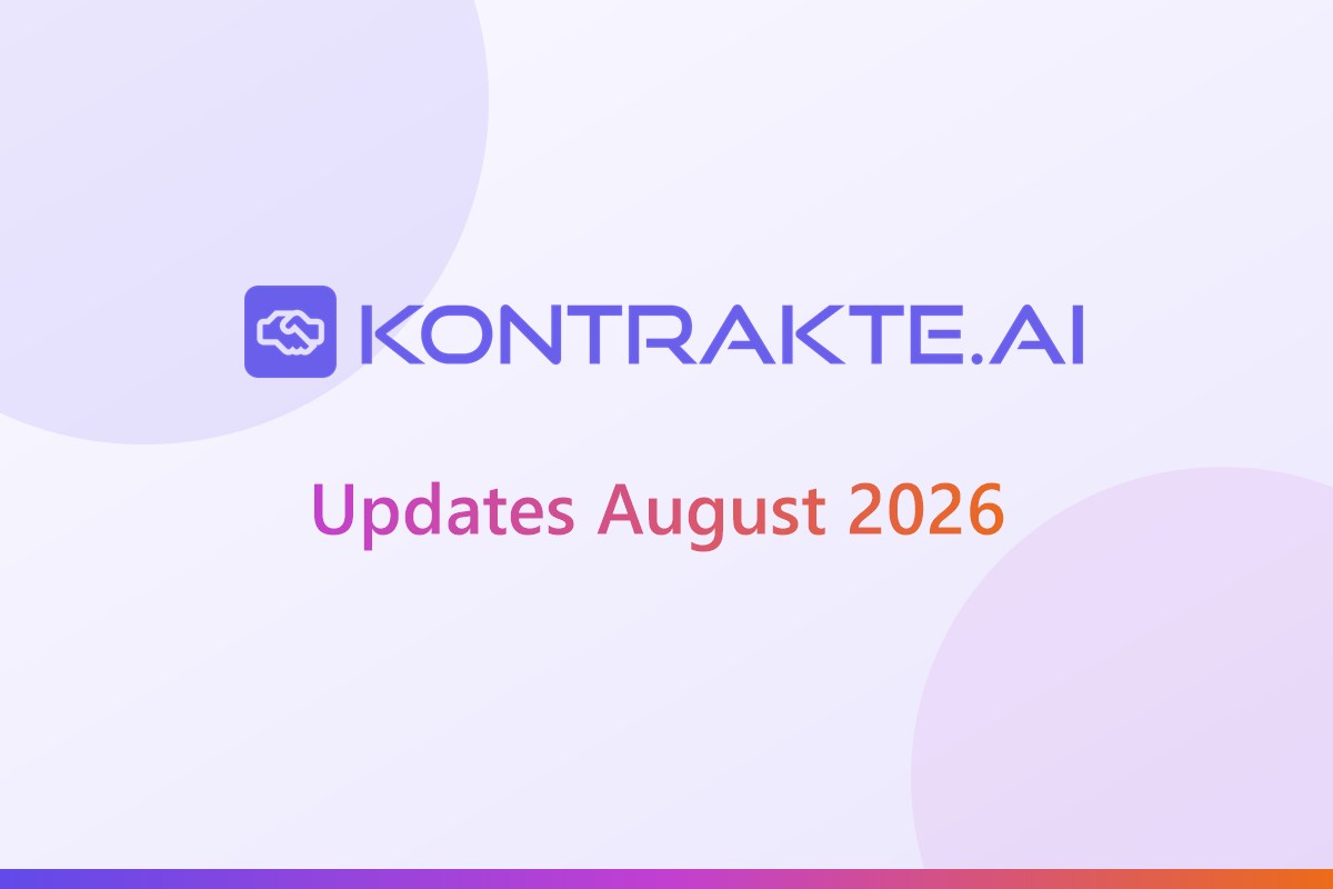 Grafik mit dem Kontrakte.AI-Logo und dem Schriftzug „Updates August 2026“